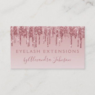Carte De Visite Parties scintillant rose Rose or Étincelle Eyelash