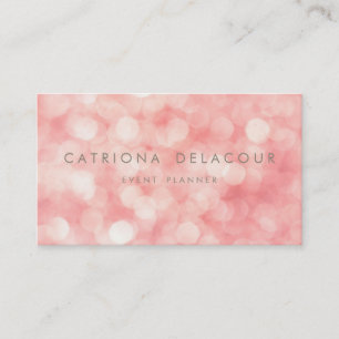 Carte De Visite Parties scintillant rose subtile Sparkle Bokeh Car