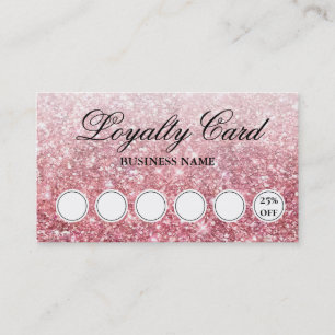 Carte De Visite Parties scintillant rose tendance Beauté Business