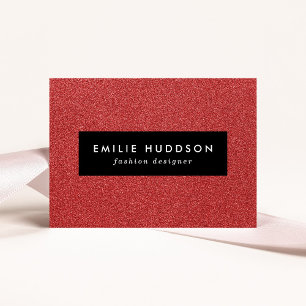Carte De Visite Parties scintillant rouge, étincelle, Arrière - pl