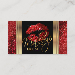 Carte De Visite Parties scintillant rouge lèvres et élégant scr