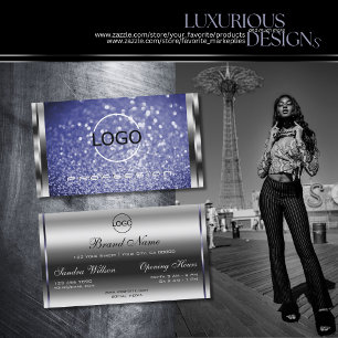 Carte De Visite Parties scintillant Royal Blue Sparkle de luxe ajo