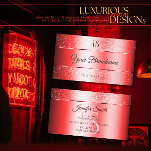 Carte De Visite Parties scintillant Ruby Red Sparkle de luxe et Mo