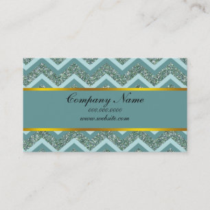 Carte De Visite Parties scintillant turquoise