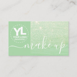 Carte De Visite Parties scintillant Turquoise Green Glam Bling Log