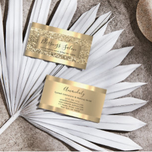 Carte De Visite Parties scintillant VIP Gold Frame Event Planner B