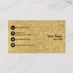 Carte De Visite Parties scintillantes d'or