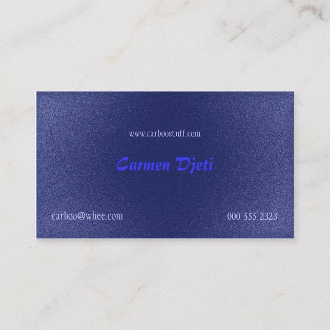Carte De Visite parties scintillantes éclatées (bleu) (Devant)