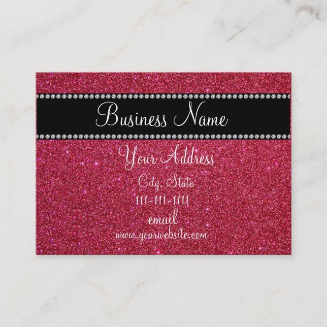 Carte De Visite Parties scintillantes rouges bling (Devant)