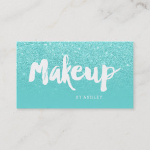 Carte De Visite Parties scintillantes turquoises de faux de