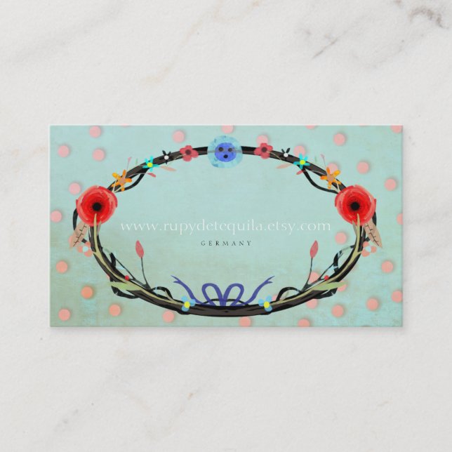 Carte De Visite parures de fleurs de mariage (Devant)