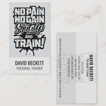 Pas de douleur Pas de gain Fitness Trainer personn