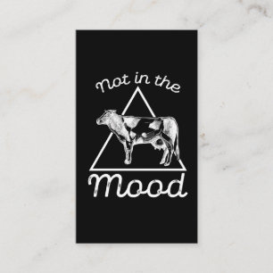 Carte De Visite Pas de l'humeur Amusant Humour d'élevage de vaches