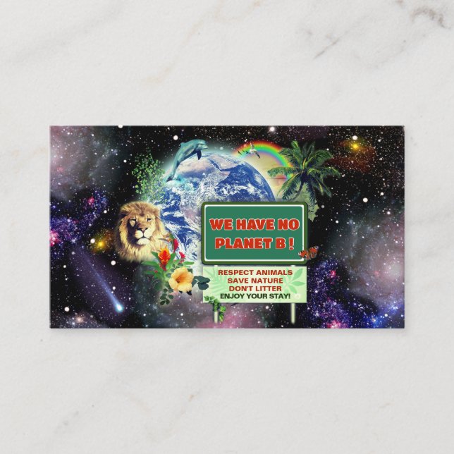Carte De Visite Pas de planète B (Devant)
