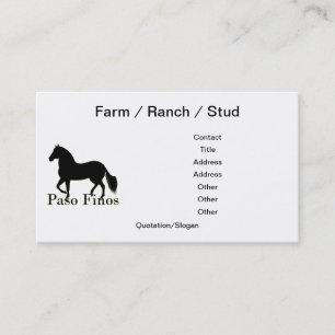 Carte De Visite Paso Finos - Personnalisez-le