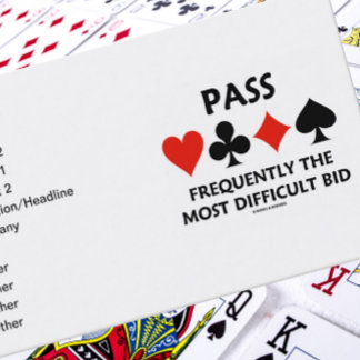Carte De Visite Passe Fréquemment L'Offre La Plus Difficile (Pont)