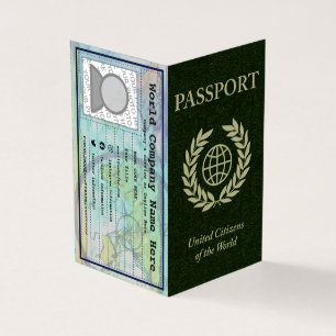 carte de visite passeport vert