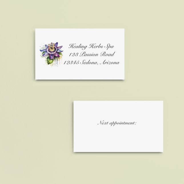 Carte De Visite Passionné Purple Passion Fleur (Créateur téléchargé)