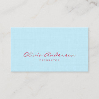 Carte De Visite Paste sky blue minimalistic