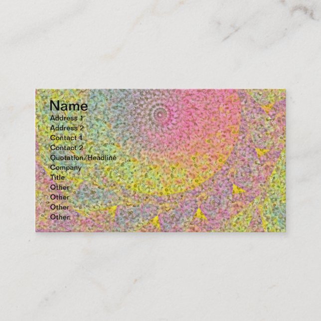 Carte De Visite Pastel Abstrait (Devant)