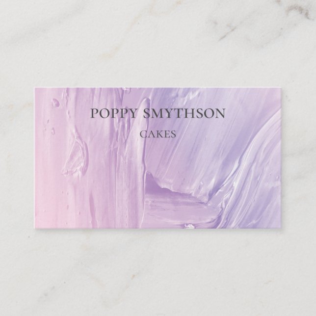 Carte De Visite Pastel Abstrait moderne Texturé (Devant)
