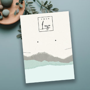 Carte De Visite Pastel Aqua Kraft Collier d'apprentissage de la mo