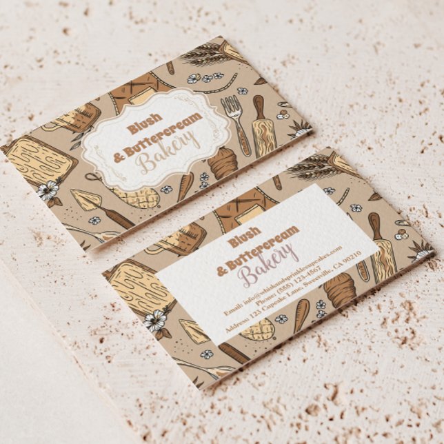 Carte De Visite Pastel Bakery Branding (Créateur téléchargé)