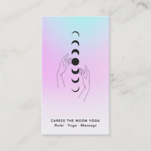 Carte De Visite ~* Pastel Caress La Lune Phases Mains Célestes