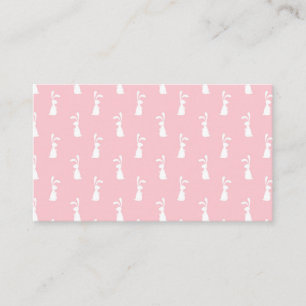 Carte De Visite Pastel Couleur Bunny Motif rose Arrière - plan an