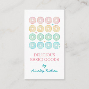 Carte De Visite Pastel Donuts   Boulangerie
