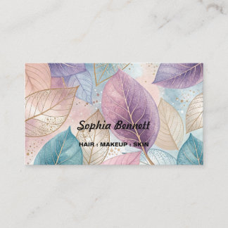 Carte De Visite Pastel feuilles