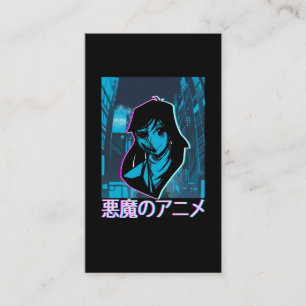 Carte De Visite Pastel Goth Manga Vaporwave Girl Anime Déplaisante