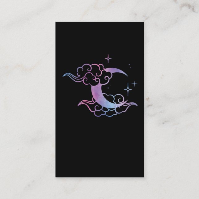 Carte De Visite Pastel Goth Moon Cute Moon Art (Devant)
