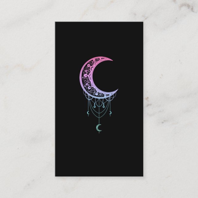 Carte De Visite Pastel Goth Moon Kawaii Croissant esthétique (Devant)