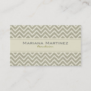 Carte De Visite Pastel Green Retro Chevron Motif Linge Texture