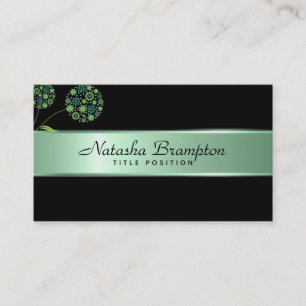 Carte De Visite Pastel Green Stripe