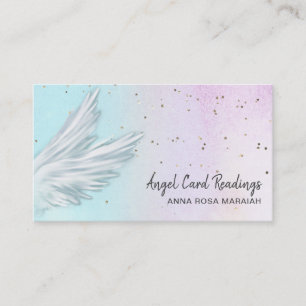Carte De Visite *~* Pastel Ombre Angel Wings Starry Rainbow
