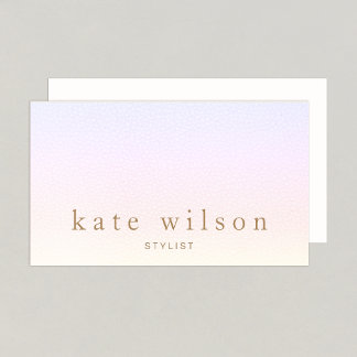 Carte De Visite Pastel Ombre Rainbow Leather Professional