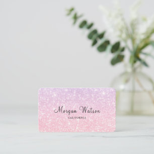 Carte De Visite Pastel Pink Blue Glitt  