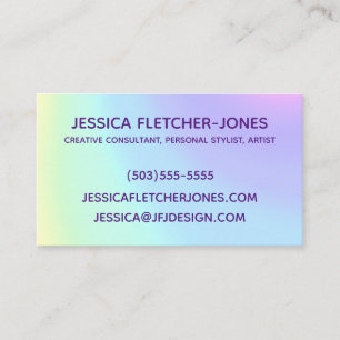 Carte De Visite Pastel Prismatic Rainbow Ombre