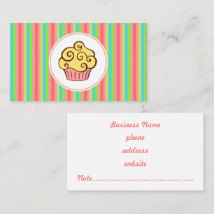 Carte de visite Pastel Rainbow Cupcake