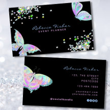 Pastel Rainbow Holographic Iridescente Butterfly