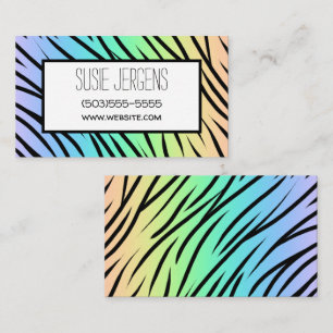 Carte De Visite Pastel Rainbow Tiger Impression personnalisable