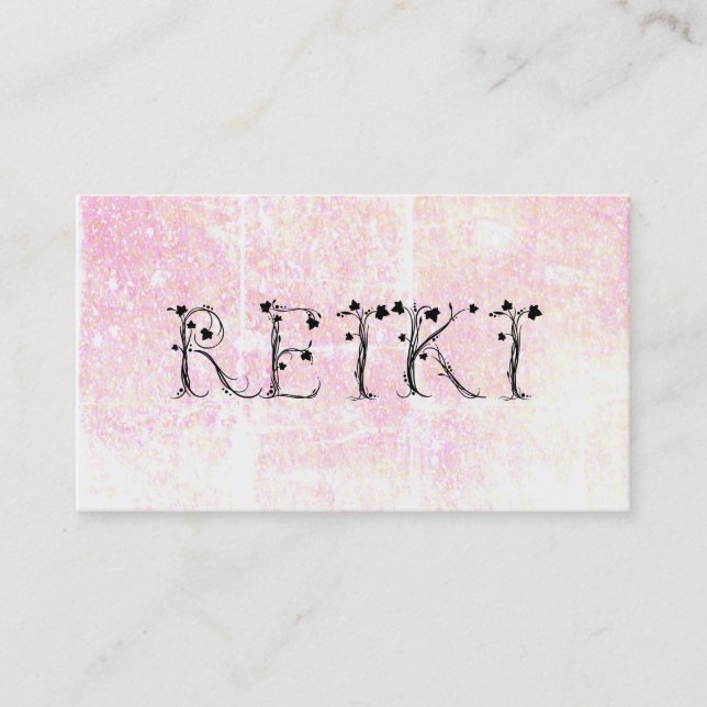 Carte De Visite *~* Pastel REIKI Ivy Typography Grunge Parties sci (Devant)