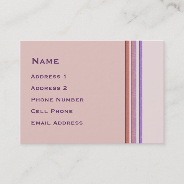 Carte De Visite Pastel Stripes (Devant)