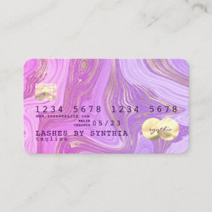 Carte De Visite pastel violet lavande marbre