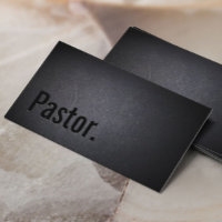 Pasteur Ministre Élégant Sombre Minimal