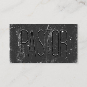 Carte De Visite Pastor Black Grunge Chalkboard Church