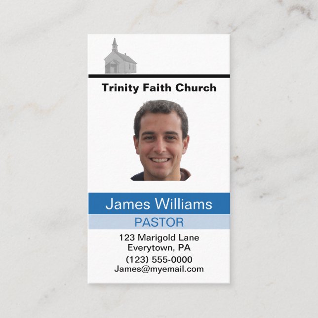 Carte De Visite Pastor Custom (Devant)