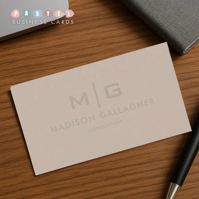 Carte De Visite Pâte de lumière douce solide couleur marron beige  (Solid Soft Light PasteMushroom Beige Brown Color Business Card
)